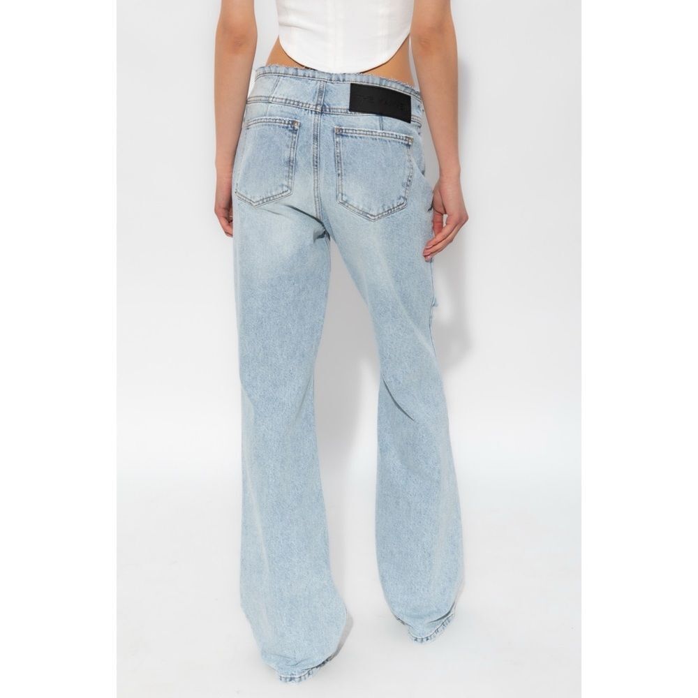 The MANNEI Nula High Rise Flare Jeans in Denim, Lt Blue, NWT, Size 34 - Picture 2 of 16